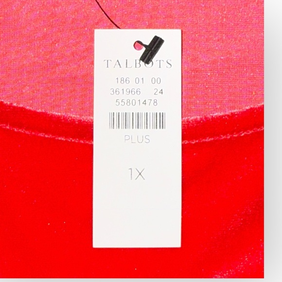 NWT TALBOTS Velvet Shell Women’s Plus 1X Red - Picture 6 of 14